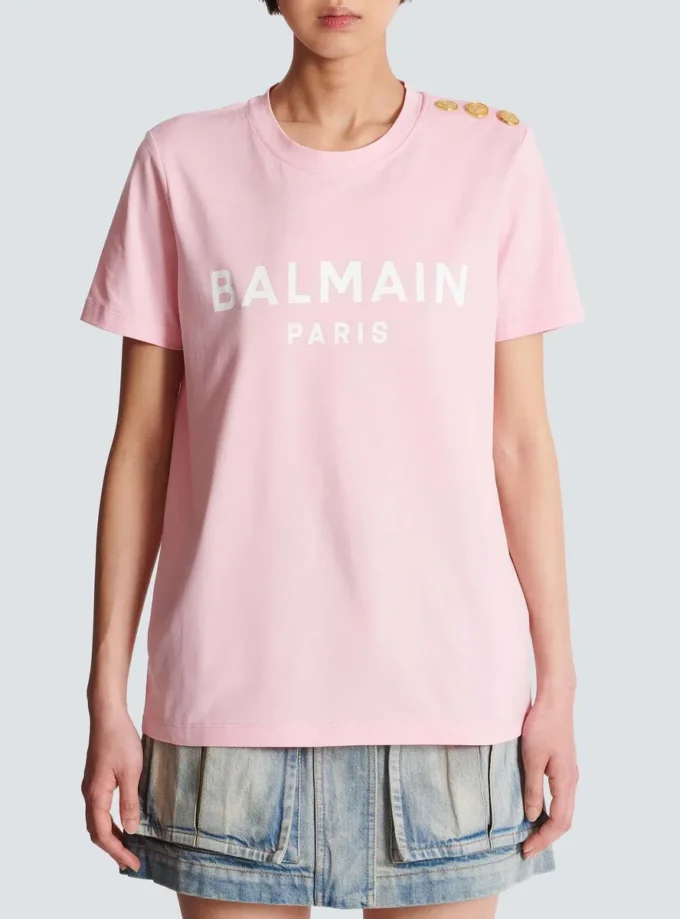 T-shirt con stampa Balmain Paris T-shirt con stampa Balmain Paris