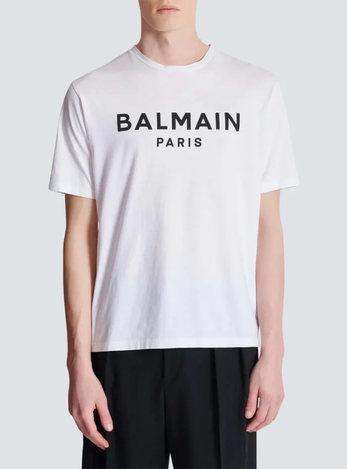 T-shirt con stampa Balmain Paris T-shirt con stampa Balmain Paris