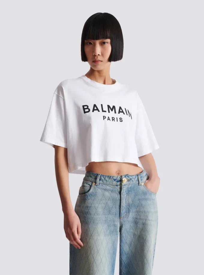 T-shirt con stampa Balmain Paris T-shirt con stampa Balmain Paris