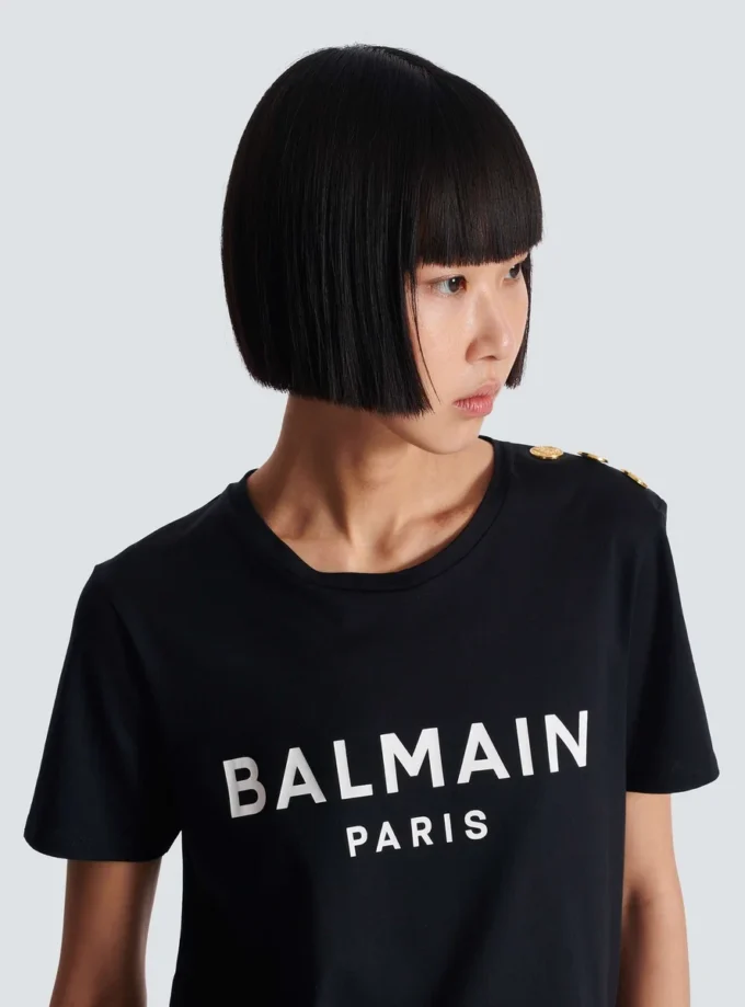 T-shirt con stampa Balmain Paris T-shirt con stampa Balmain Paris