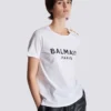 T-shirt con stampa Balmain Paris