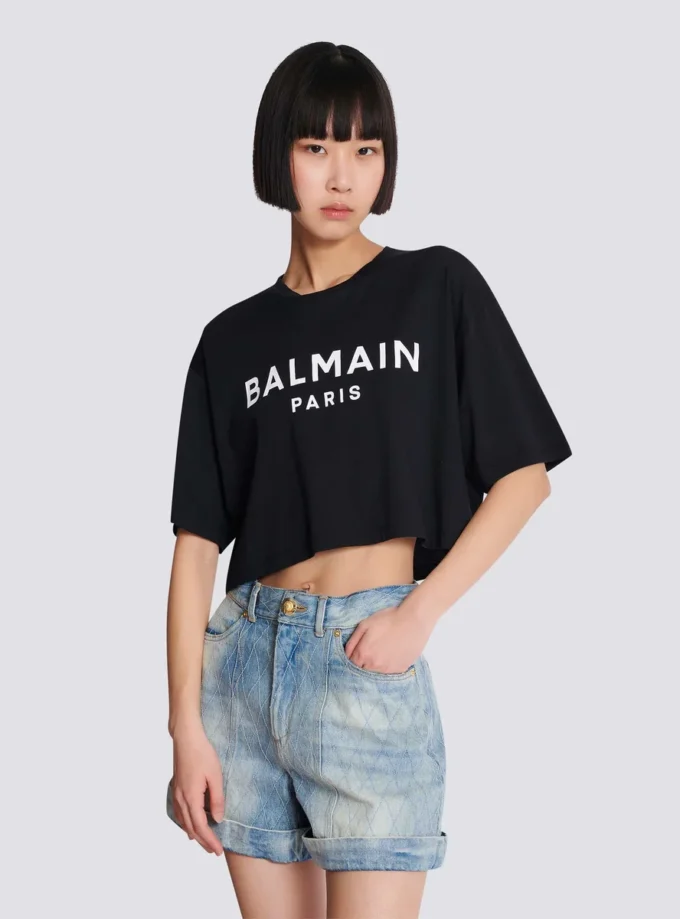 T-shirt con stampa Balmain Paris T-shirt con stampa Balmain Paris