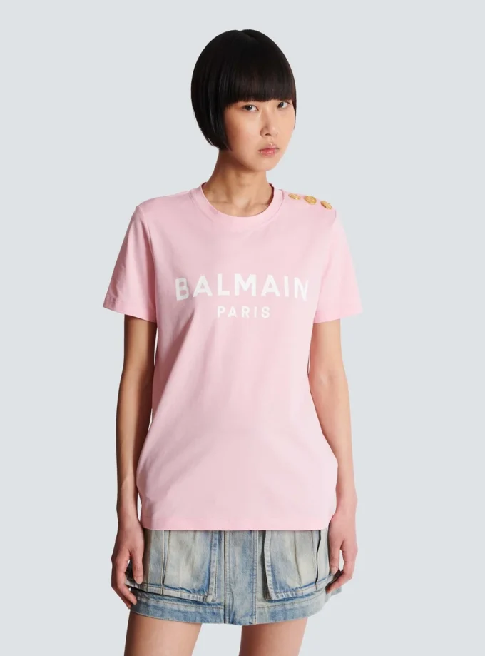T-shirt con stampa Balmain Paris T-shirt con stampa Balmain Paris