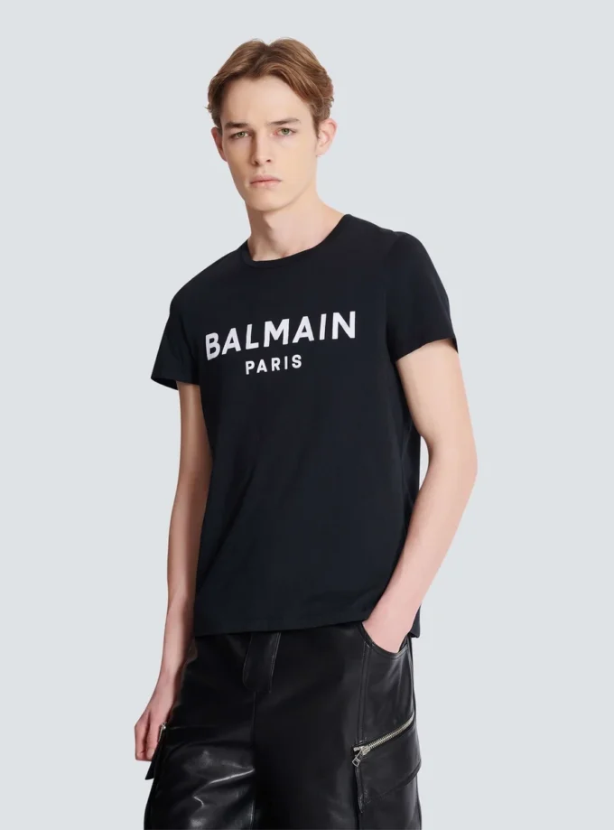 T-shirt con stampa Balmain Paris T-shirt con stampa Balmain Paris