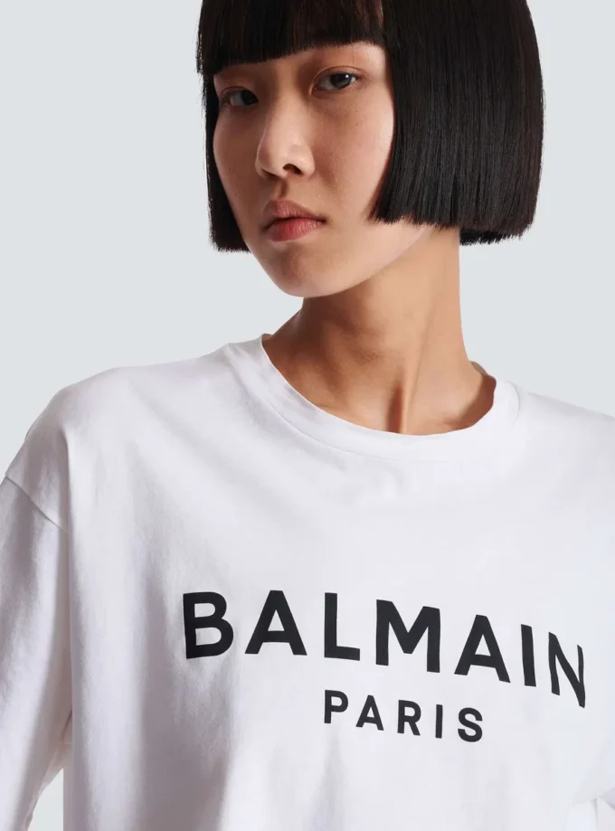T-shirt con stampa Balmain Paris T-shirt con stampa Balmain Paris