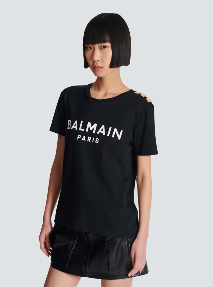 T-shirt con stampa Balmain Paris T-shirt con stampa Balmain Paris