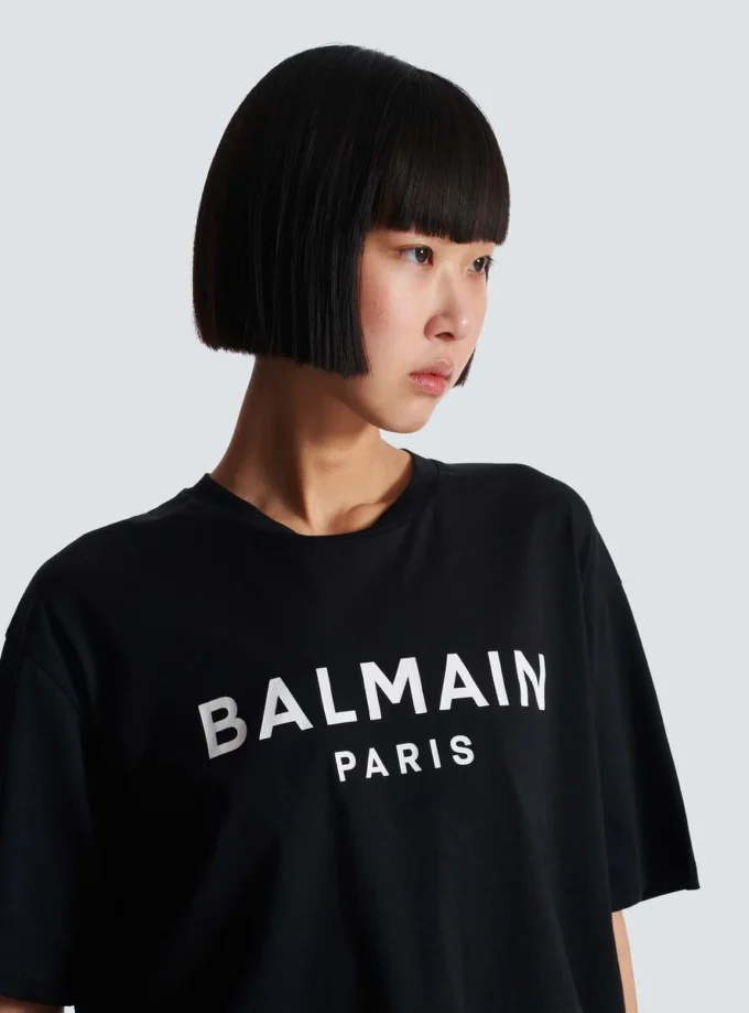 T-shirt con stampa Balmain Paris T-shirt con stampa Balmain Paris
