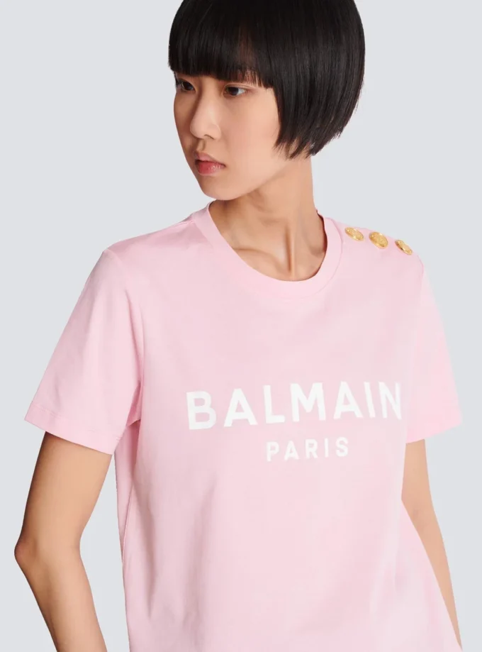 T-shirt con stampa Balmain Paris T-shirt con stampa Balmain Paris