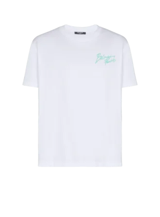 T-shirt con stampa Balmain Paris Brush