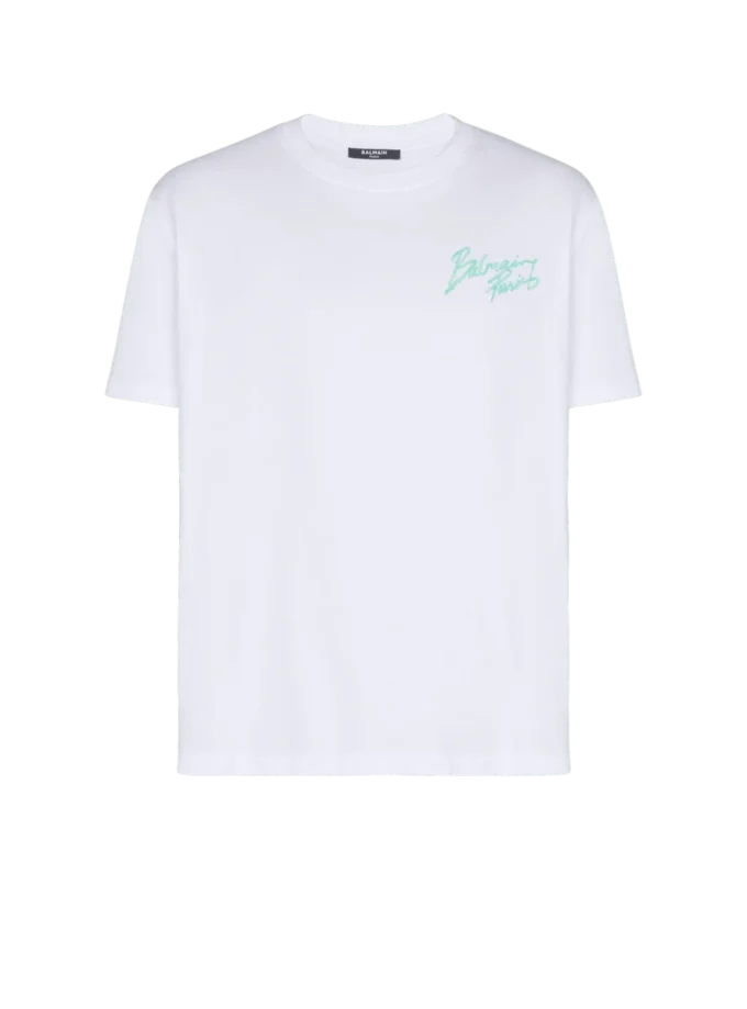 T-shirt con stampa Balmain Paris Brush T-shirt con stampa Balmain Paris Brush