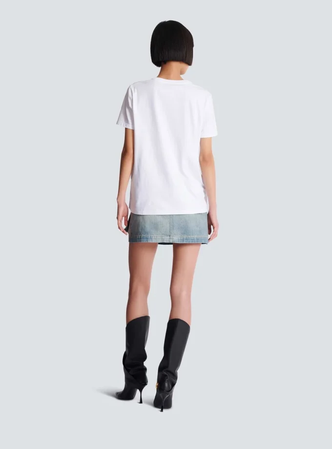 T-shirt con stampa Balmain Paris Chain T-shirt con stampa Balmain Paris Chain