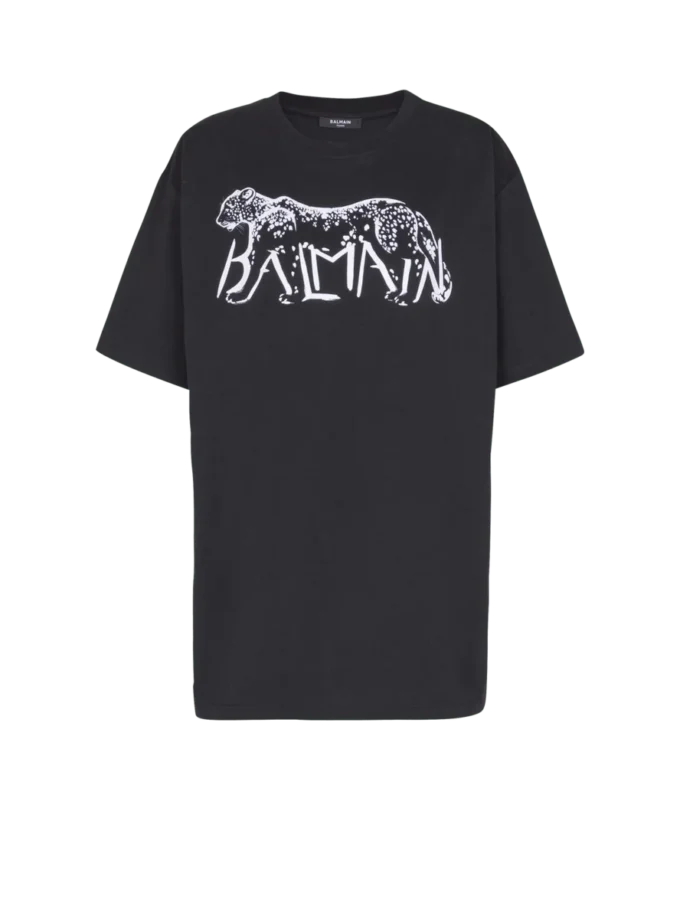 T-shirt con stampa leopardata T-shirt con stampa leopardata