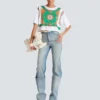 T-shirt corta con stampa Balmain Foulard T-shirt corta con stampa Balmain Foulard