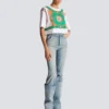 T-shirt corta con stampa Balmain Foulard T-shirt corta con stampa Balmain Foulard