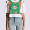 T-shirt corta con stampa Balmain Foulard T-shirt corta con stampa Balmain Foulard