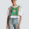 T-shirt corta con stampa Balmain Foulard T-shirt corta con stampa Balmain Foulard