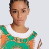 T-shirt corta con stampa Balmain Foulard T-shirt corta con stampa Balmain Foulard