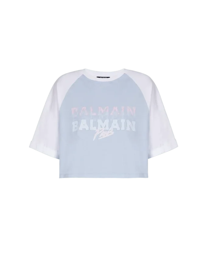 T-shirt corta con stampa Balmain Paris T-shirt corta con stampa Balmain Paris