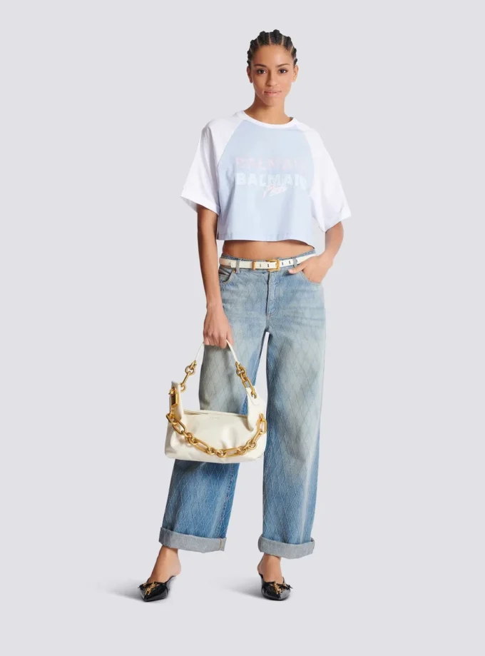 T-shirt corta con stampa Balmain Paris T-shirt corta con stampa Balmain Paris