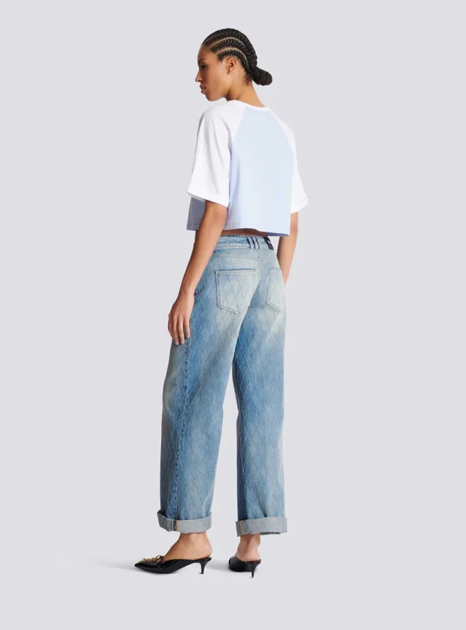 T-shirt corta con stampa Balmain Paris T-shirt corta con stampa Balmain Paris