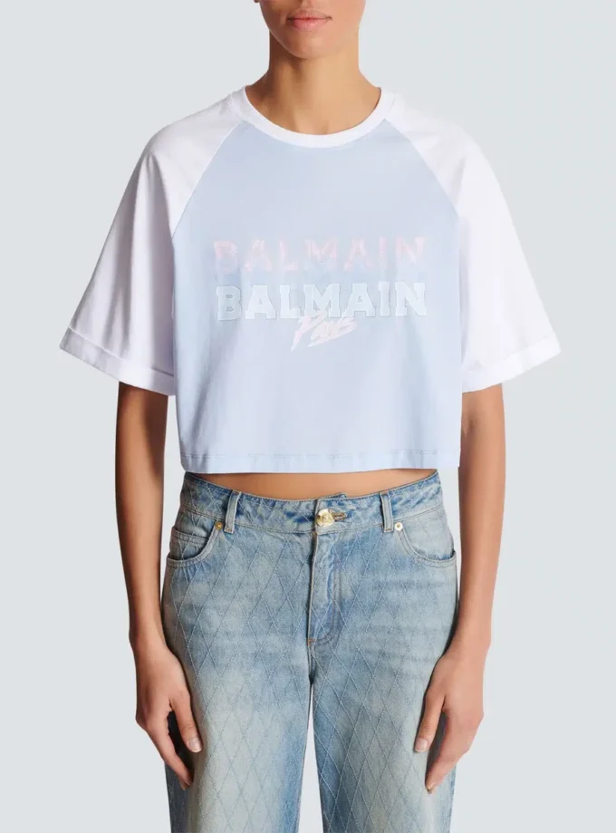 T-shirt corta con stampa Balmain Paris T-shirt corta con stampa Balmain Paris