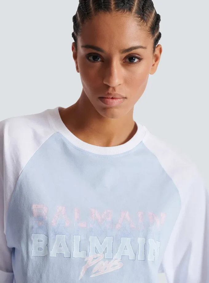 T-shirt corta con stampa Balmain Paris T-shirt corta con stampa Balmain Paris