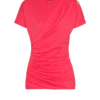 T-shirt drappeggiata con bottoni T-shirt drappeggiata con bottoni