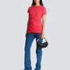 T-shirt drappeggiata con bottoni T-shirt drappeggiata con bottoni