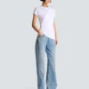 T-shirt drappeggiata con bottoni T-shirt drappeggiata con bottoni