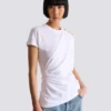 T-shirt drappeggiata con bottoni T-shirt drappeggiata con bottoni