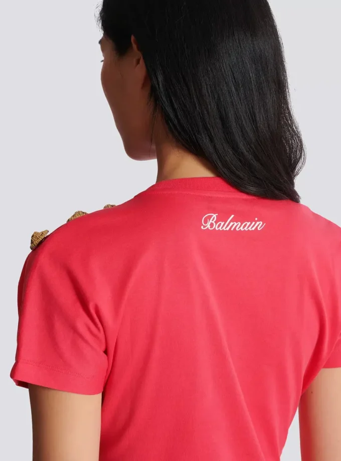 T-shirt drappeggiata con bottoni T-shirt drappeggiata con bottoni