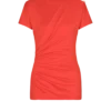 T-shirt drappeggiata in jersey a maniche corte T-shirt drappeggiata in jersey a maniche corte