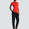 T-shirt drappeggiata in jersey a maniche corte T-shirt drappeggiata in jersey a maniche corte