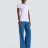 T-shirt drappeggiata in jersey a maniche corte T-shirt drappeggiata in jersey a maniche corte