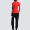 T-shirt drappeggiata in jersey a maniche corte T-shirt drappeggiata in jersey a maniche corte