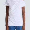 T-shirt drappeggiata in jersey a maniche corte T-shirt drappeggiata in jersey a maniche corte