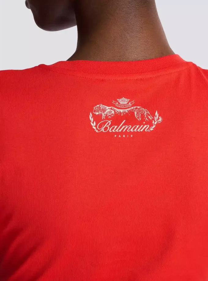 T-shirt drappeggiata in jersey a maniche corte T-shirt drappeggiata in jersey a maniche corte