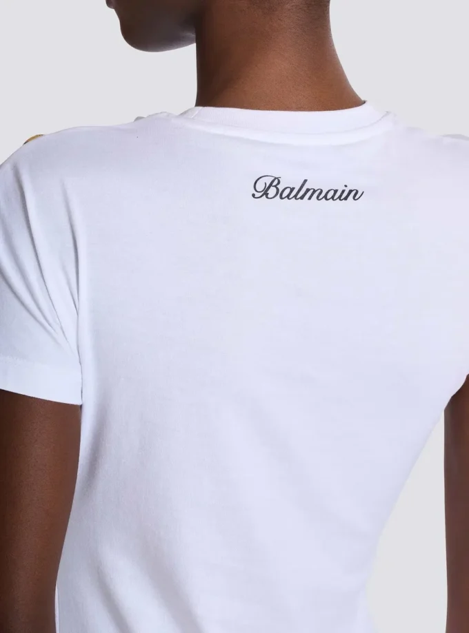 T-shirt drappeggiata in jersey a maniche corte T-shirt drappeggiata in jersey a maniche corte