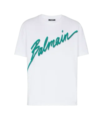 T-shirt floccata Balmain Lettre