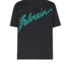 T-shirt floccata Balmain Lettre T-shirt floccata Balmain Lettre