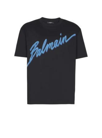 T-shirt floccata Balmain Lettre