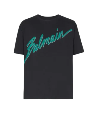 T-shirt floccata Balmain Lettre
