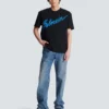 T-shirt floccata Balmain Lettre T-shirt floccata Balmain Lettre