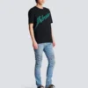 T-shirt floccata Balmain Lettre T-shirt floccata Balmain Lettre
