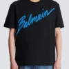 T-shirt floccata Balmain Lettre T-shirt floccata Balmain Lettre