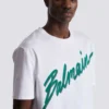 T-shirt floccata Balmain Lettre T-shirt floccata Balmain Lettre