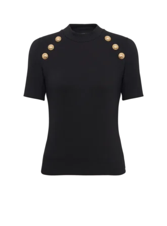 T-shirt in jersey con 6 bottoni T-shirt in jersey con 6 bottoni