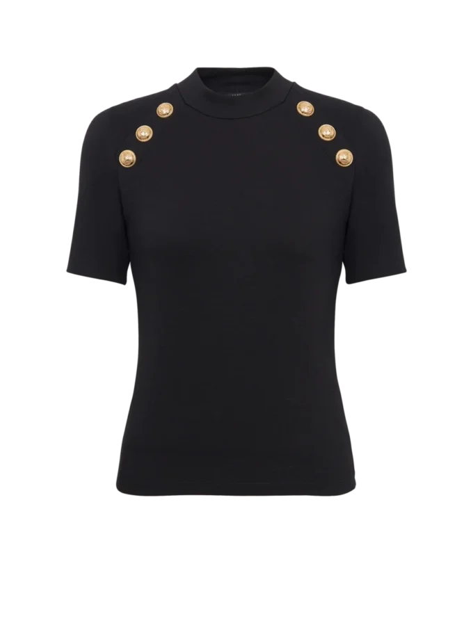 T-shirt in jersey con 6 bottoni T-shirt in jersey con 6 bottoni