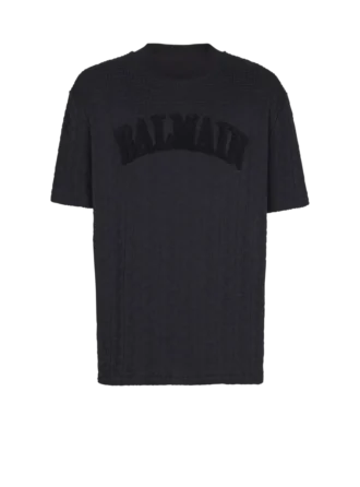 T-shirt in spugna con monogramma
