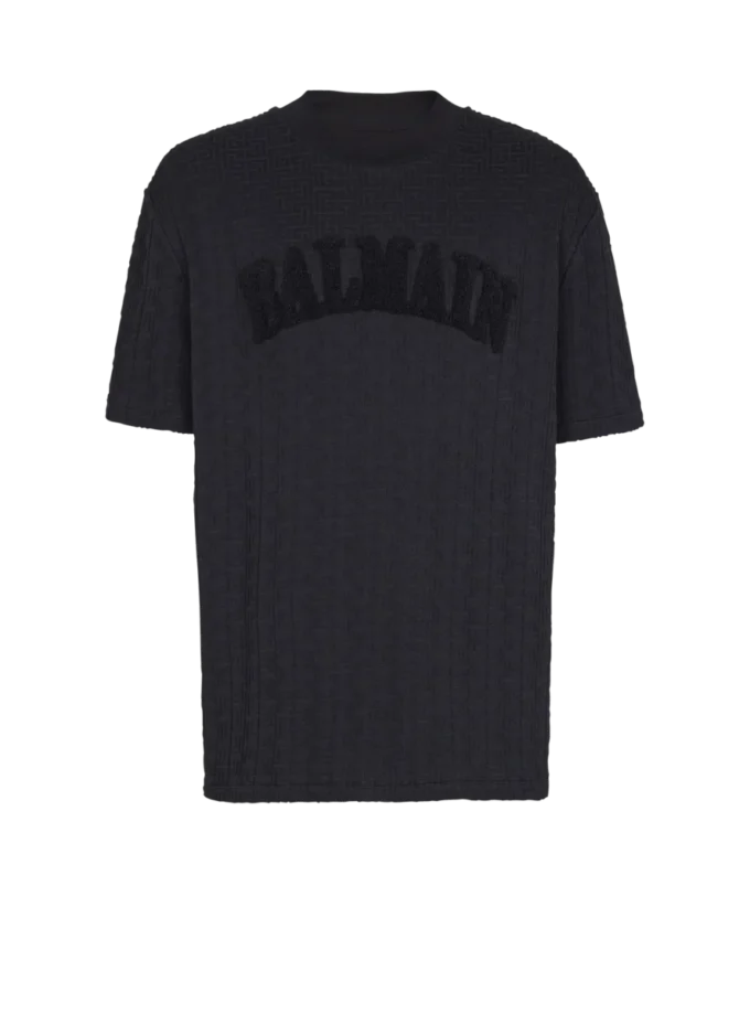 T-shirt in spugna con monogramma T-shirt in spugna con monogramma